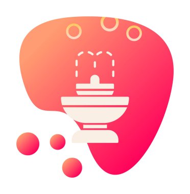 fıskiye ikonu vektör illüstrasyonu