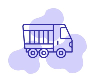 Teslimat kamyonu ikonu. Vektör simgesinin gösterimi