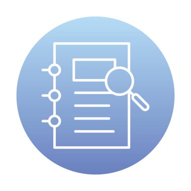 ofis kağıdı ve büyüteç