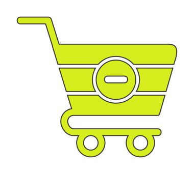 Cart simgesi vektör illüstrasyonunu sil
