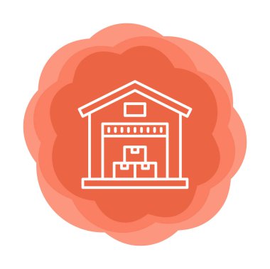 Web için depo vektör simgesinin basit illüstrasyonu