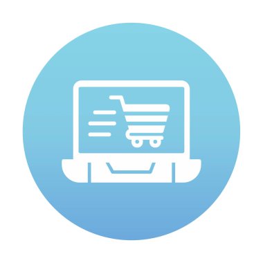 Ekran vektör illüstrasyonunda ticaret simgesi