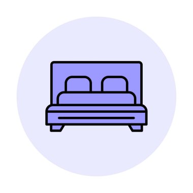 yastıklı yatak vektör simgesi modern basit tasarım