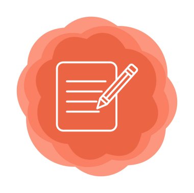 Kağıt Düzenleme. Web simgesi basit illüstrasyon