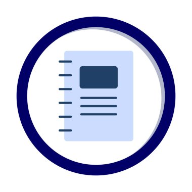 notepad simgesi, vektör illüstrasyonu basit tasarım