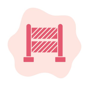 Bariyer. Web simgesi basit illüstrasyon