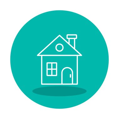 Eve. Web simgesi basit illüstrasyon