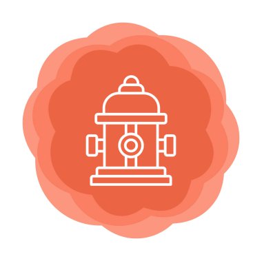 Modern yangın musluğu simgesinin vektör illüstrasyonu 