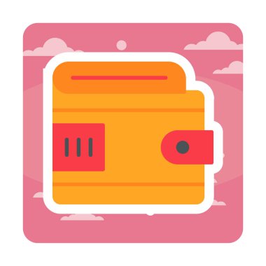 cüzdan web simgesi basit illüstrasyon