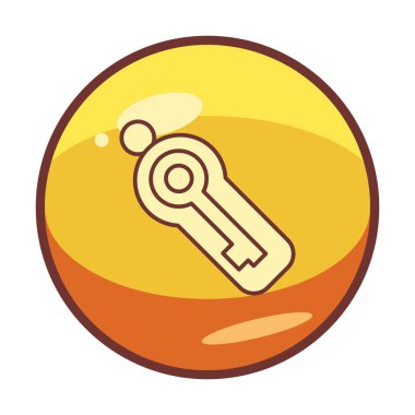 Anahtar sembolü web simgesi, vektör illüstrasyonu