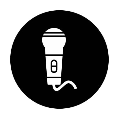 Mikrofon. Web simgesi vektör illüstrasyonu