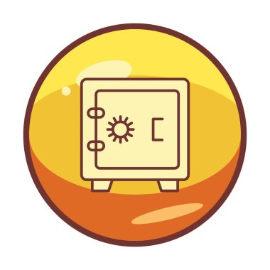 Güvenli simge, loker işareti, vektör illüstrasyonu