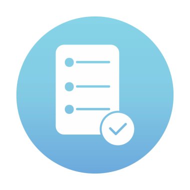 Simge vektör illüstrasyonunu onayla, kontrol listesi 