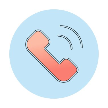 telefon arama simgesi, vektör illüstrasyonu basit tasarım