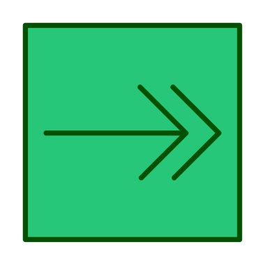 Sağ Ok simgesi, vektör illüstrasyonu basit tasarım