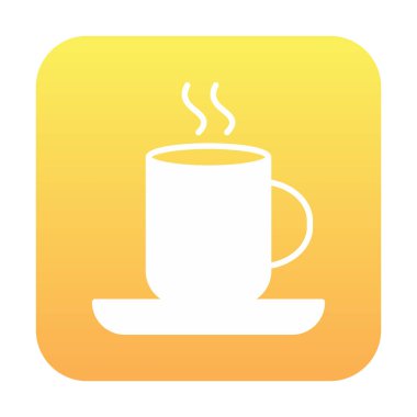 sıcak içecek web simgesi, basit vektör illüstrasyonu 