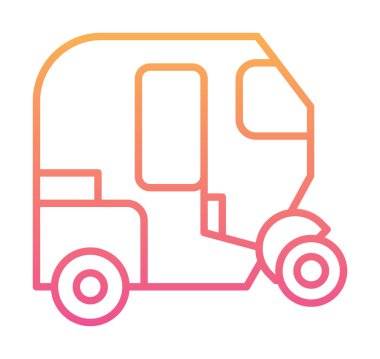 Tuk Tuk simge vektör illüstrasyonu