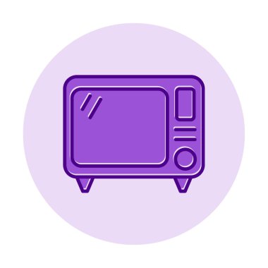 Eski TV simgesi vektör illüstrasyonu