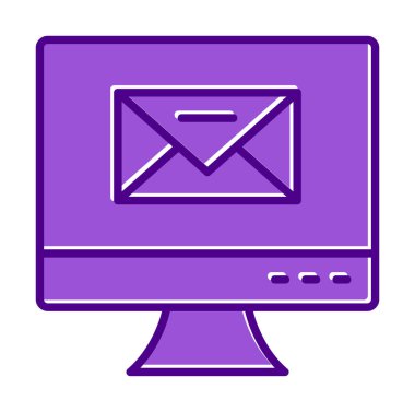 Basit e- posta simgesi, vektör illüstrasyonu