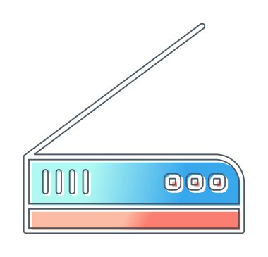 modern düz tarayıcı ekipman simgesi illüstrasyonu
