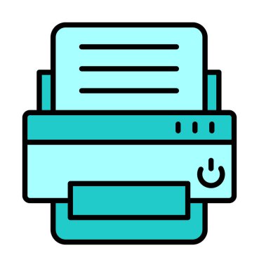 yazıcı simgesi web basit illüstrasyon