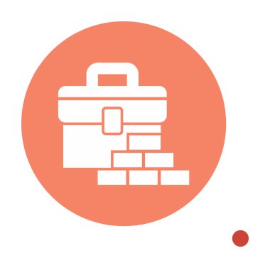 evrak çantası web basit simge illüstrasyonu