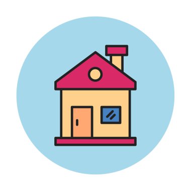 Ev. Web simgesi basit illüstrasyon