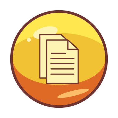 belge ikon vektör illüstrasyonu