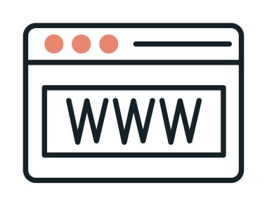 Web tarayıcı simgesi, vektör çizim