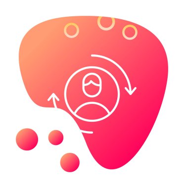 Ziyaretçi web simgesi, vektör illüstrasyonu geri getiriliyor