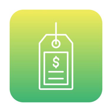 Basit fiyat etiketi simgesi, vektör çizim