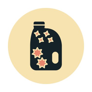 şişe düz simge vektör çizim