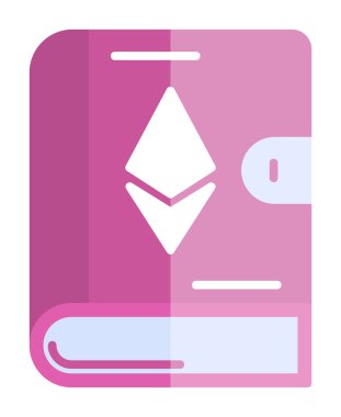 Kitap simgesi, vektör illüstrasyonunda ruhani işaret