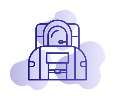 Uzay astronot düz simgesi