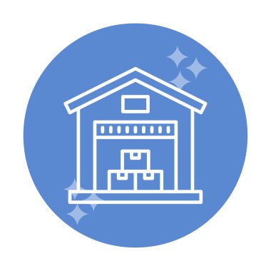 Web için depo vektör simgesinin basit illüstrasyonu