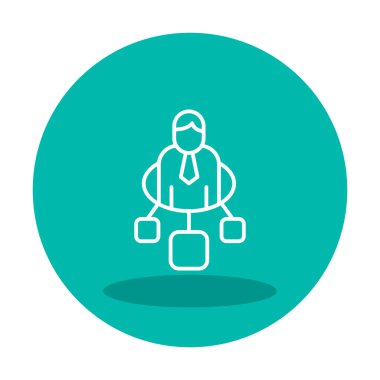 Takım Lideri Bağlantı web simgesi, vektör illüstrasyonu