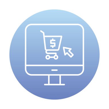 Projeniz için çevrimiçi alışveriş simgesi