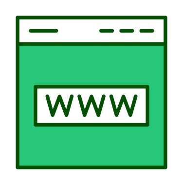 Basit web sitesi arayüzü simgesi, vektör illüstrasyonu