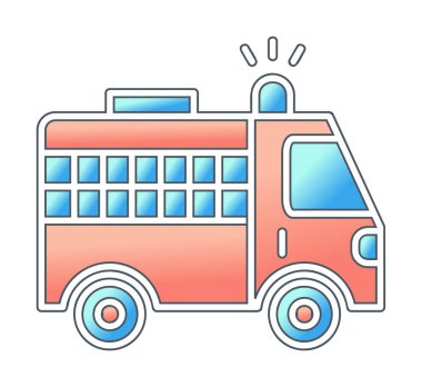 Van düz vektör simgesi