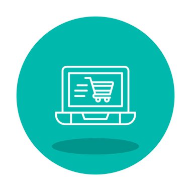 Ekran vektör illüstrasyonunda ticaret simgesi