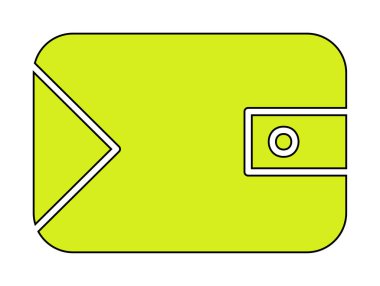 cüzdan web simgesi basit illüstrasyon