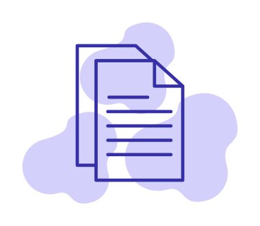 belge ikon vektör illüstrasyonu