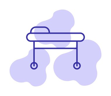 Sedye ağ simgesi, vektör illüstrasyonu