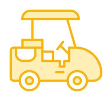 Golf Caddy simgesi, vektör illüstrasyonu