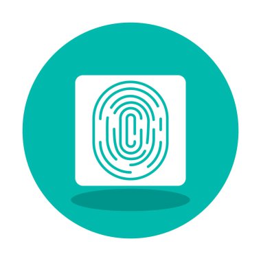 Parmak izi web simgesi vektör illüstrasyonu