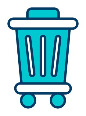 Çöp kutusu web simgesi, vektör illüstrasyonu