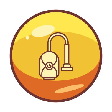 Elektrik süpürgesi ağ simgesi basit illüstrasyon