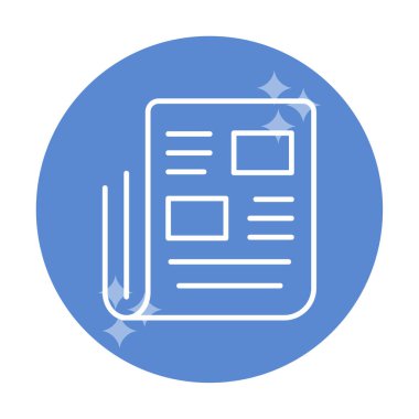 Haber kağıdı simgesi, vektör illüstrasyonu basit tasarım