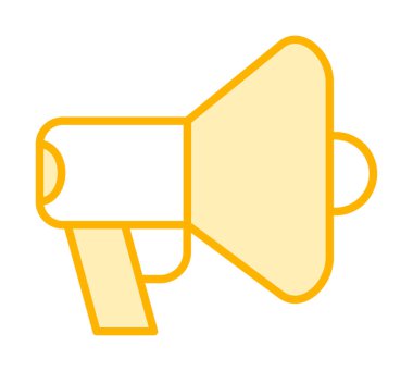 megafon simgesi, vektör illüstrasyonu