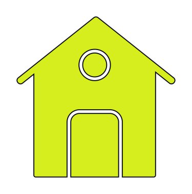 Eve. Web simgesi basit illüstrasyon